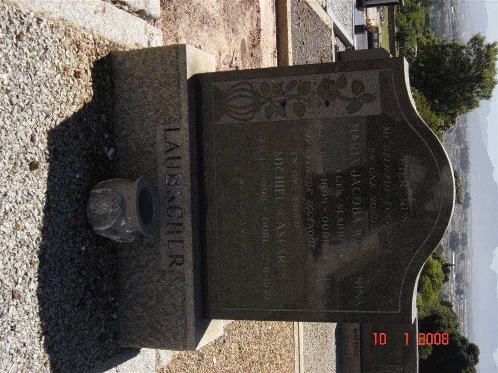 LAUBSCHER Michiel Casparus 1898-1979 &amp; Maria Jacoba Wilhelmina SLABBER 1899-1952