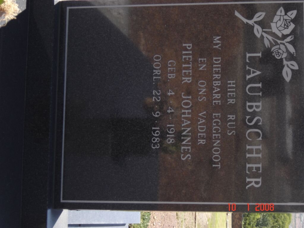 LAUBSCHER Pieter Johannes 1918-1983