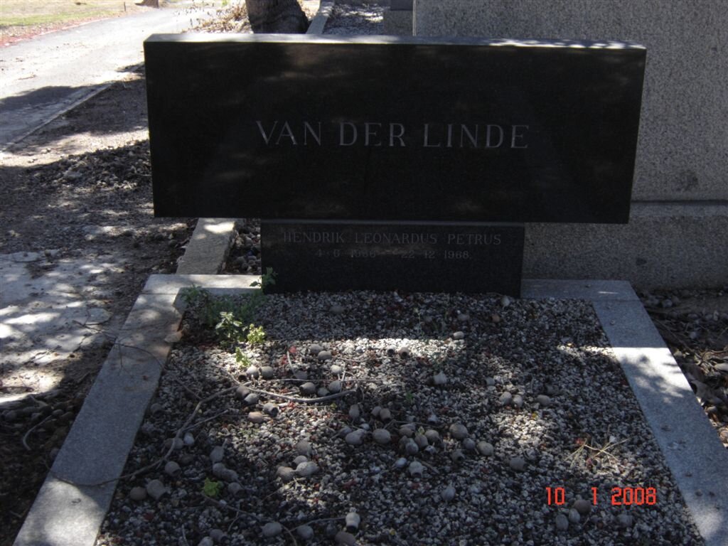 LINDE Hendrik Leonardus Petrus, van der 1888-1968