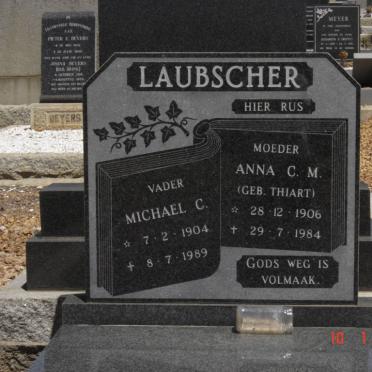 LAUBSCHER Michael C. 1904-1989 &amp; Anna C.M. THIART 1906-1984