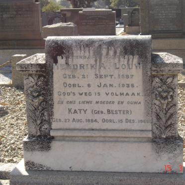 LOUW Hendrik A. 1887-1936 &amp; Katy BESTER 1884-1966