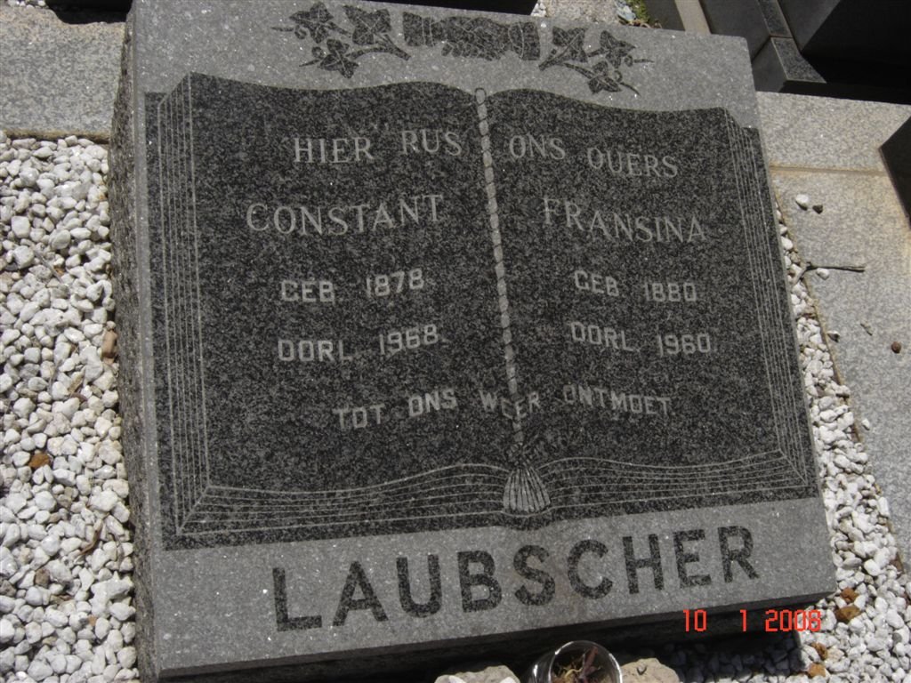 LAUBSCHER Constant 1878-1968 &amp; Fransina 1880-1960