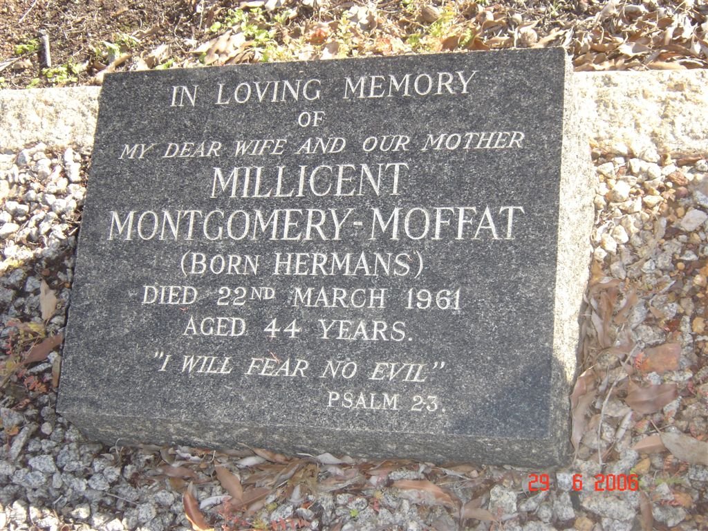 MONTGOMERY-MOFFAT Millicent nee HERMANS -1961