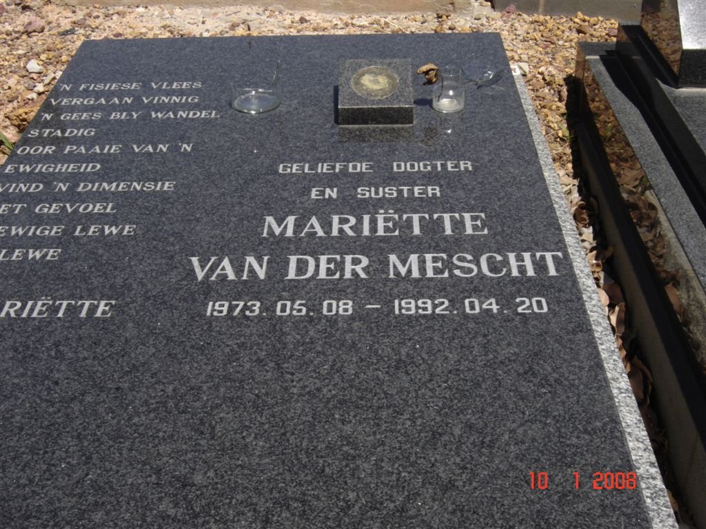 MESCHT Mariette, van der 1973-1992
