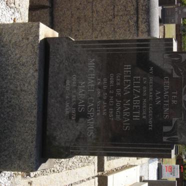 MARAIS Michael Casparus -1973 &amp; Elizabeth Helena DE JONGH -1957