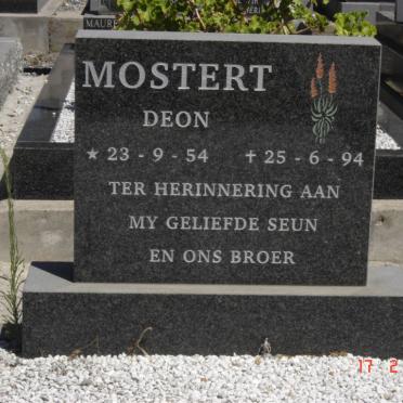MOSTERT Deon 1954-1994