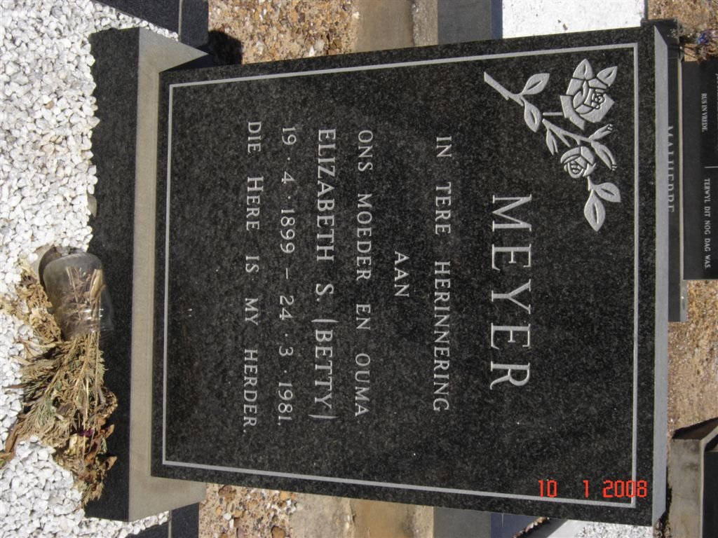 MEYER Elizabeth S. 1899-1981