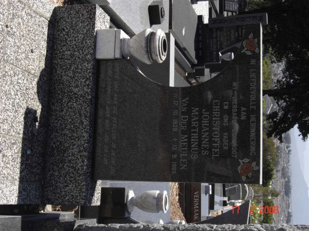 MEULEN Christoffel Johannes Marthinus, van der 1929-1985