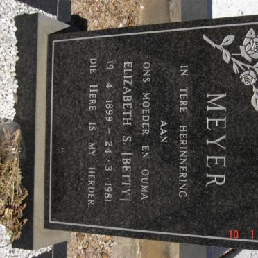 MEYER Elizabeth S. 1899-1981