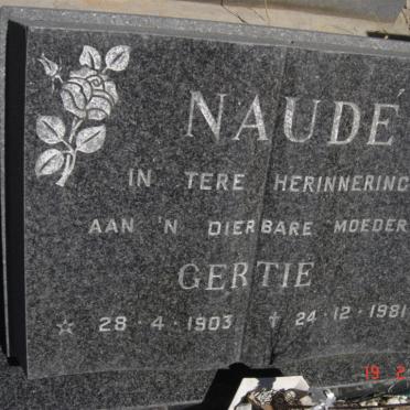NAUDE Gertie 1903-1981