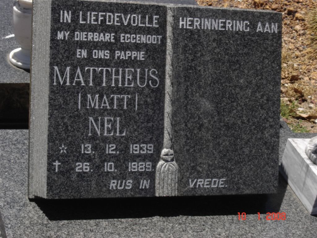 NEL Mattheus 1939-1989
