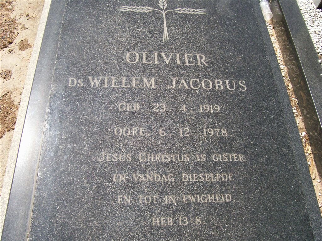 OLIVIER Willem Jacobus 1919-1978