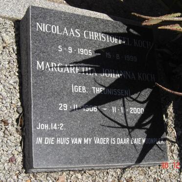 KOCH Nicolaas Christoffel 1905-1999 &amp; Margaretha Johanna THEUNISSEN 1906-2000