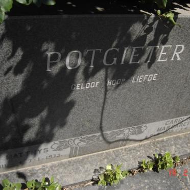 POTGIETER Johannes Matthys 1911-1973 &amp; Carolina Margaretha 1909-1974