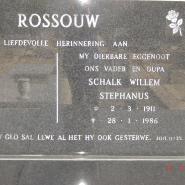ROSSOUW Schalk Willem Stephanus 1911-1986