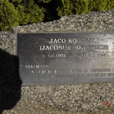 ROSSOUW Jacobus Johannes 1975-1994