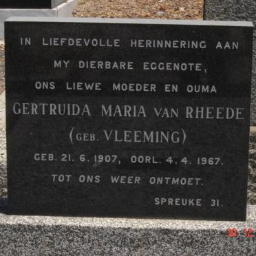 RHEEDE Gertruida Maria, van nee VLEEMING 1907-1967