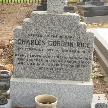 RICE Charles Gordon 1972-1993