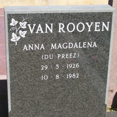 ROOYEN Anna Magdalena, van nee DU PREEZ 1926-1982