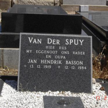 SPUY Jan Hendrik Basson, van der 1919-1984