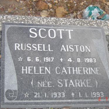 SCOTT Russel Aiston 1917-1983 &amp; Helen Catherine STARKE 1933-1993