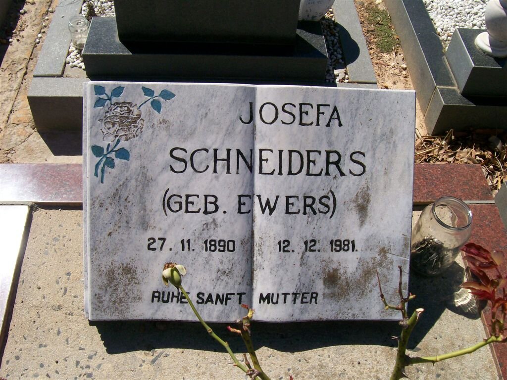 SCHNEIDERS Josefa nee EWERS 1890-1981