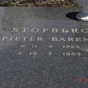 STOFBERG Pieter Barend 1928-1989