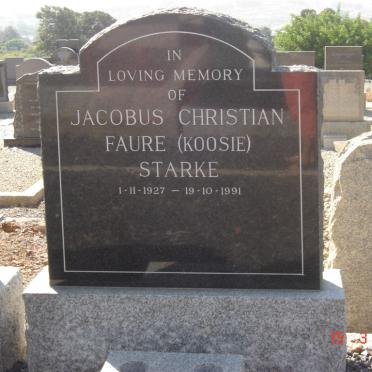 STARKE Jacobus Christian Faure 1927-1991