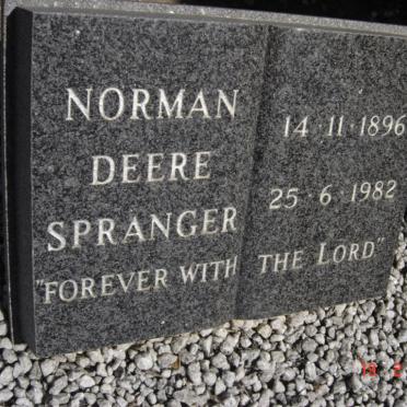 SPRANGER Norman Deere 1896-1982