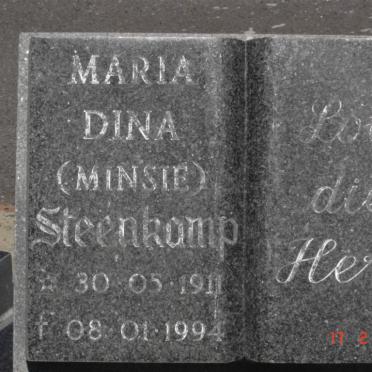 STEENKAMP Maria Dina 1911-1994