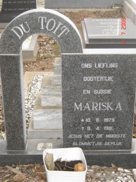 TOIT Mariska, du 1979-1981
