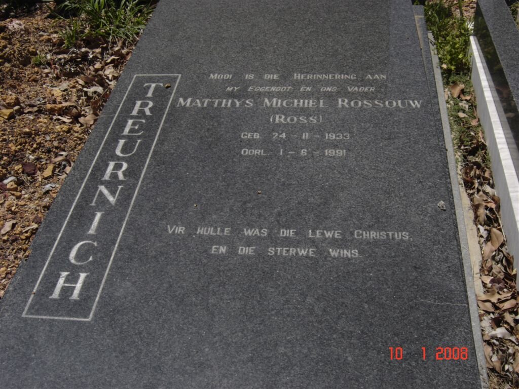 TREURNICH Matthys Michiel Rossouw 1933-1991