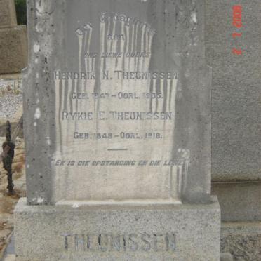 THEUNISSEN Hendrik N. 1847-1935 &amp; Rykie E. 1848-1918