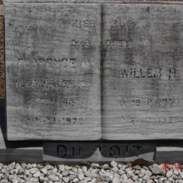 TOIT Willem H. 1880-1988 &amp; Florence WILLEMSE 1885-1972