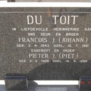 TOIT Pieter J., du 1908-1988 :: DU TOIT Francois J. 1942-1961