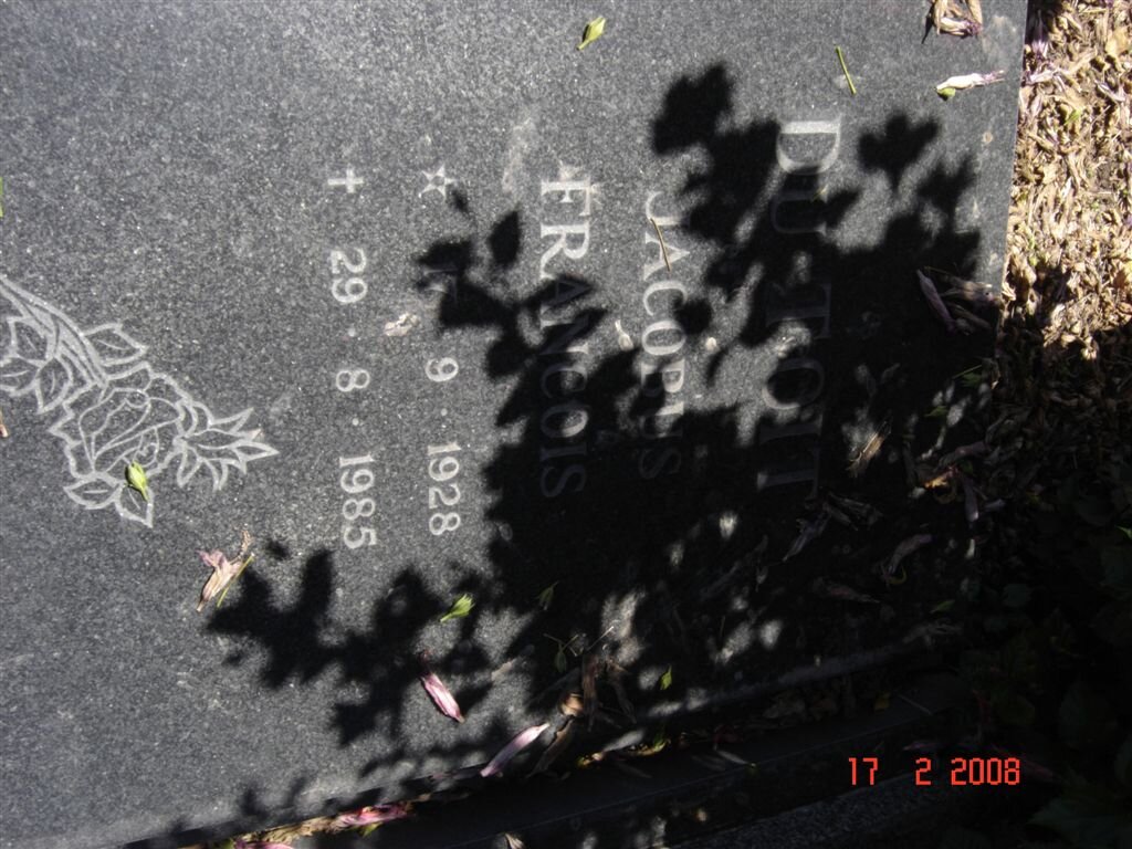 TOIT Jacobus Francois, du 1928-1985