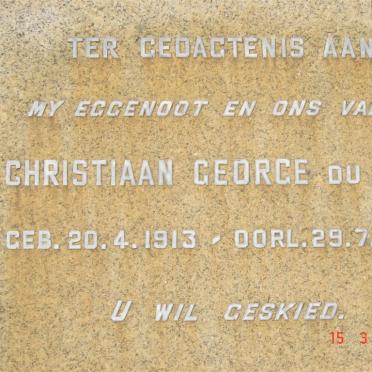 TOIT Christiaan George, du 1913-1962