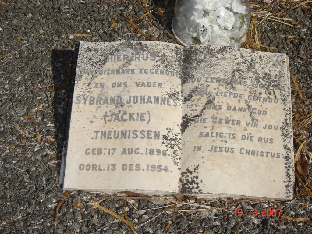 THEUNISSEN Sybrand Johannes 1896-1954