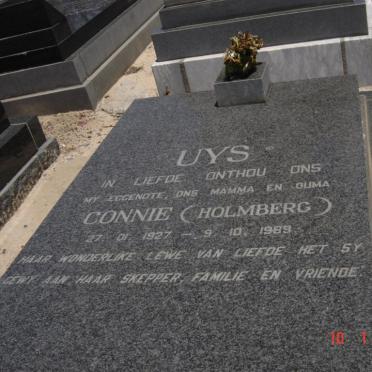 UYS Connie nee HOLMBERG 1927-1989