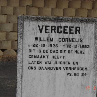 VERGEER Willem Cornelis 1925-1993