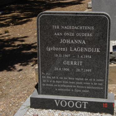 VOOGT Gerrit 1906-1995 &amp; Johanna LANGENDIJK 1907-1954