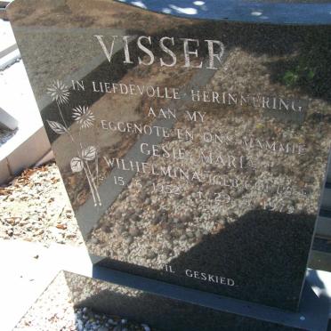 VISSER Gesie Maria Wilhelmina nee COETZEE 1952-1979