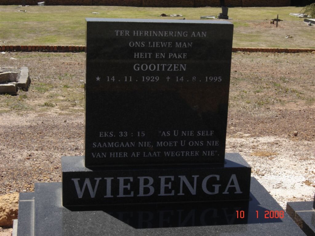 WIEBENGA Gooitzen 1929-1995