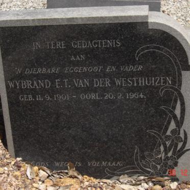 WESTHUIZEN Wybrand E.T., van der 1901-1964