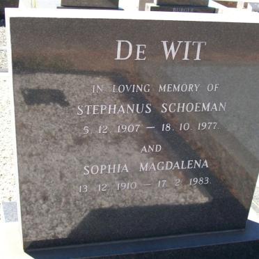 WIT Stephanus Schoeman, de 1907-1977 &amp; Sophia Magdalena 1910-1983