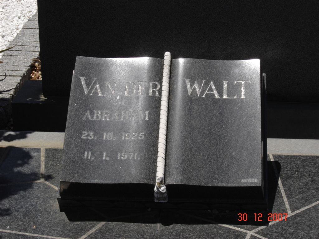 WALT Abraham, van der 1925-1971