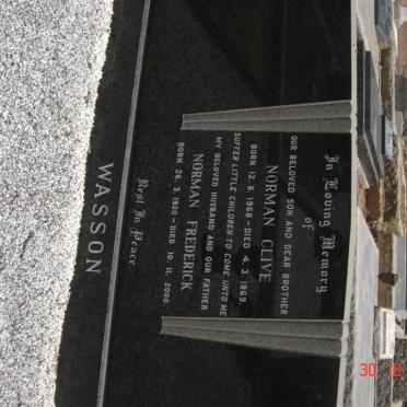 WASSON Norman Frederick 1920-2000 :: WASSON Norman Clive 1968-1969