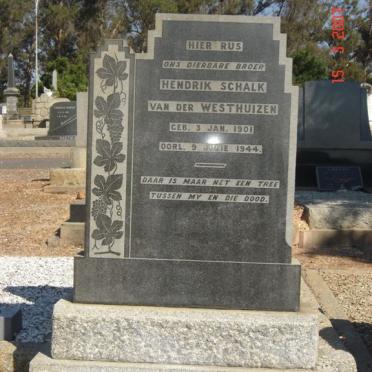WESTHUIZEN Hendrik Schalk, van der 1901-1944