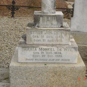 WIT Petrus Joh., de 1846-1919 :: DE WIT Maria Morkel 1846-1926