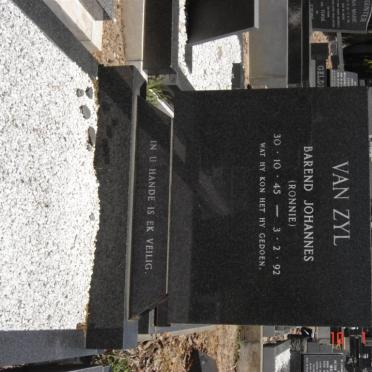 ZYL Barend Johannes, van 1945-1992